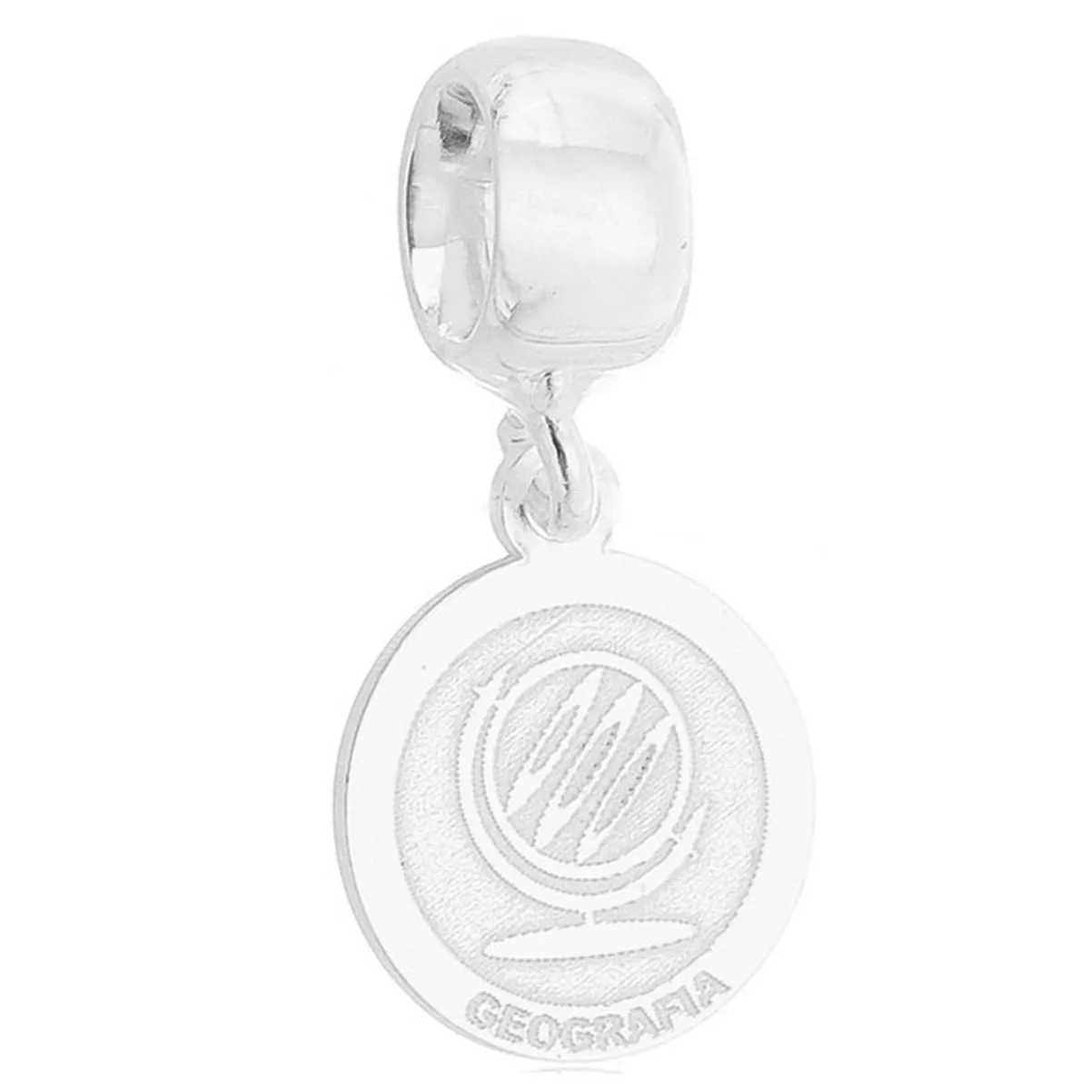 Berloque Prata 925 Profissão Geografia