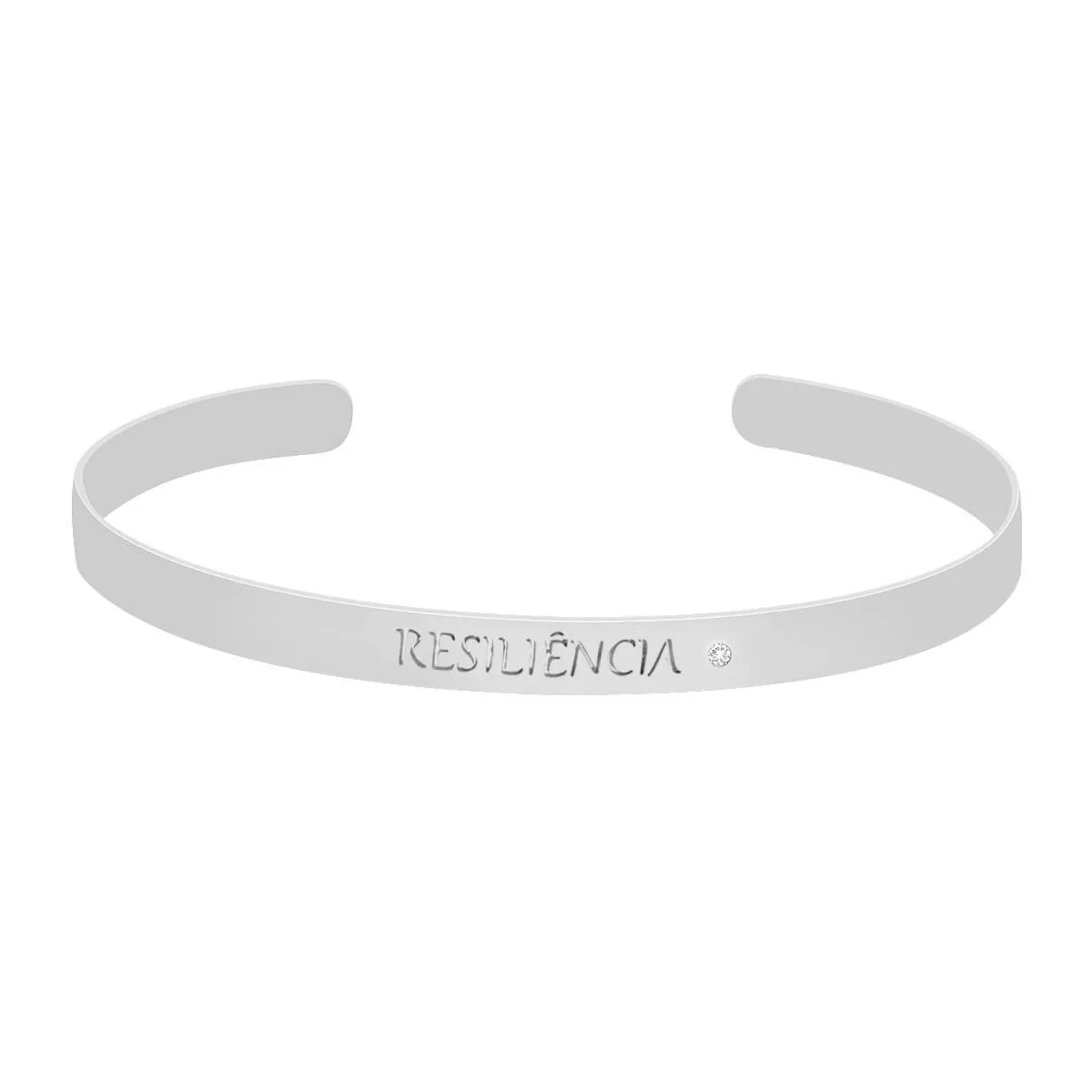 Bracelete Folheado a Ródio Resiliência M