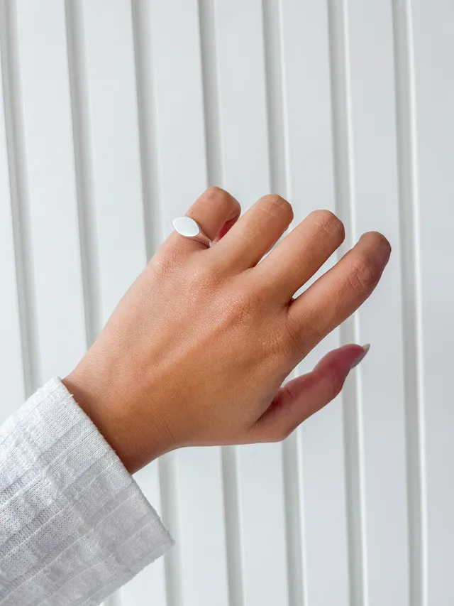 Anel Dedinho Navete - Prata