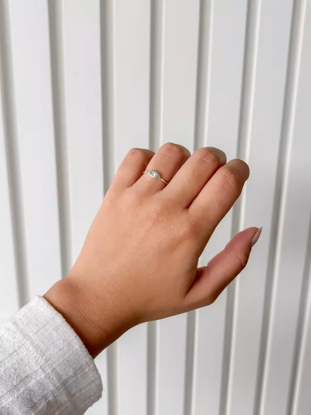 Anel Olho Grego - Prata