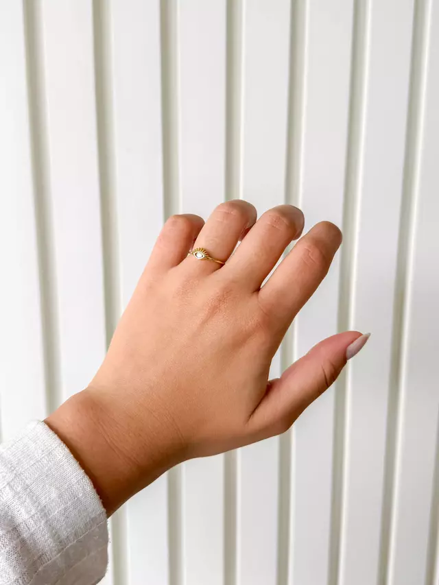 Anel Olho Grego - Dourado