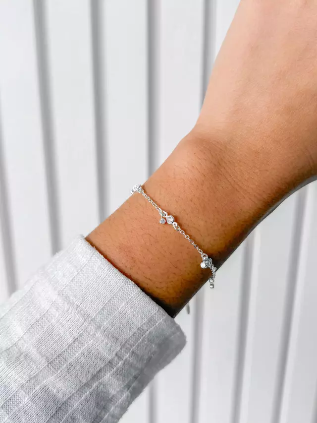 Pulseira Mini Pontos de Luz - Prata