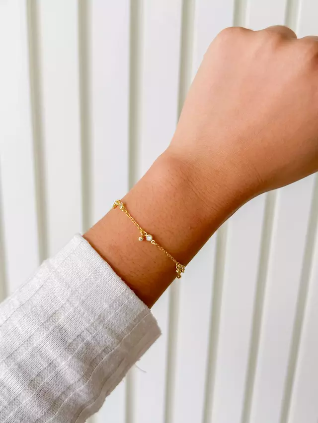 Pulseira Mini Pontos de Luz - Dourada