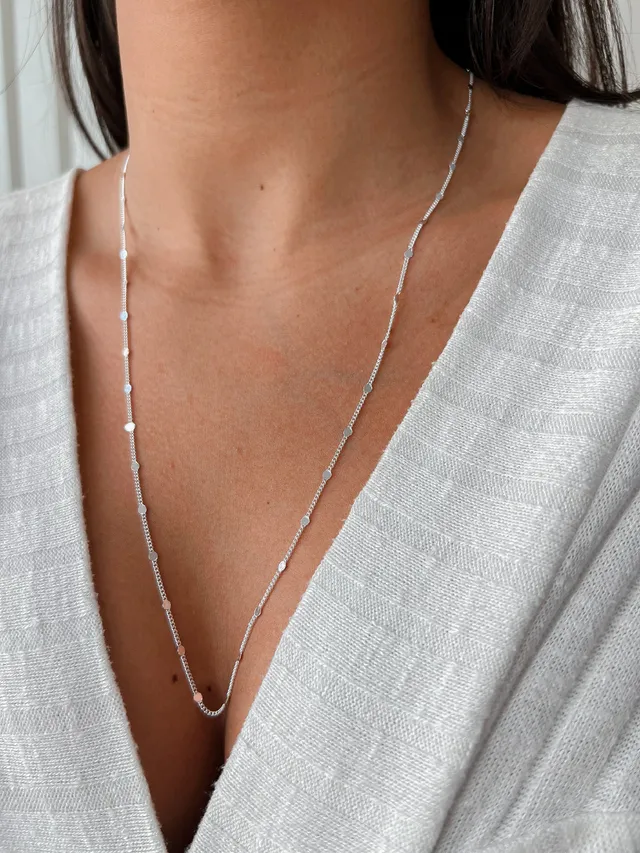 Colar Minimalista Medal - Prata