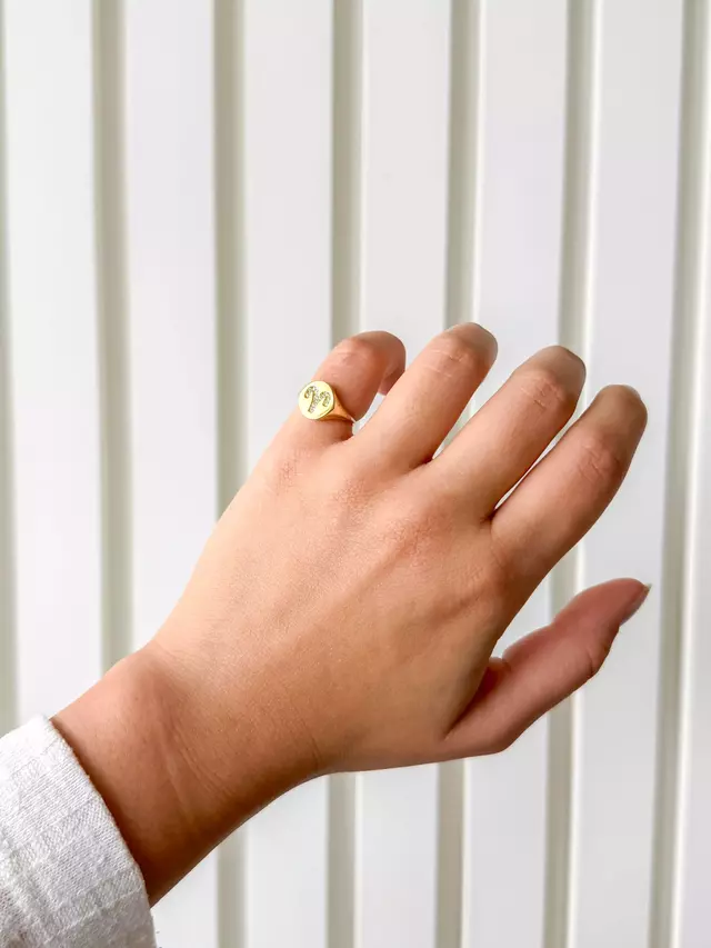 Anel Dedinho Signo - Dourado