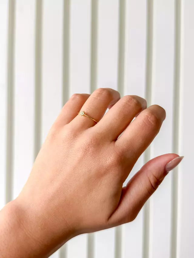 Anel Mini Estrela - Dourado