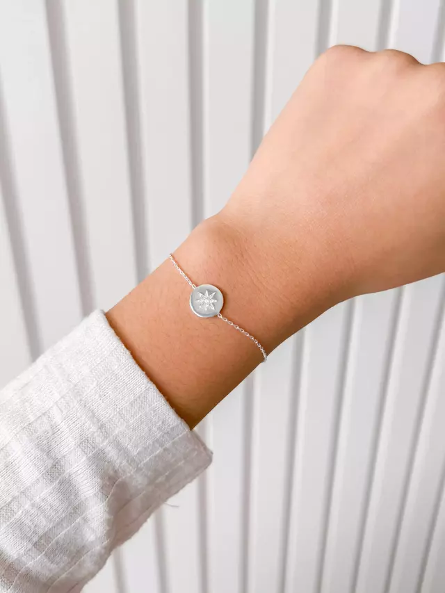 Pulseira Estrela Cravejada - Prata