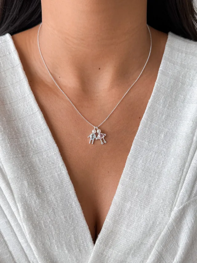 Colar Filhos Pérola - Prata