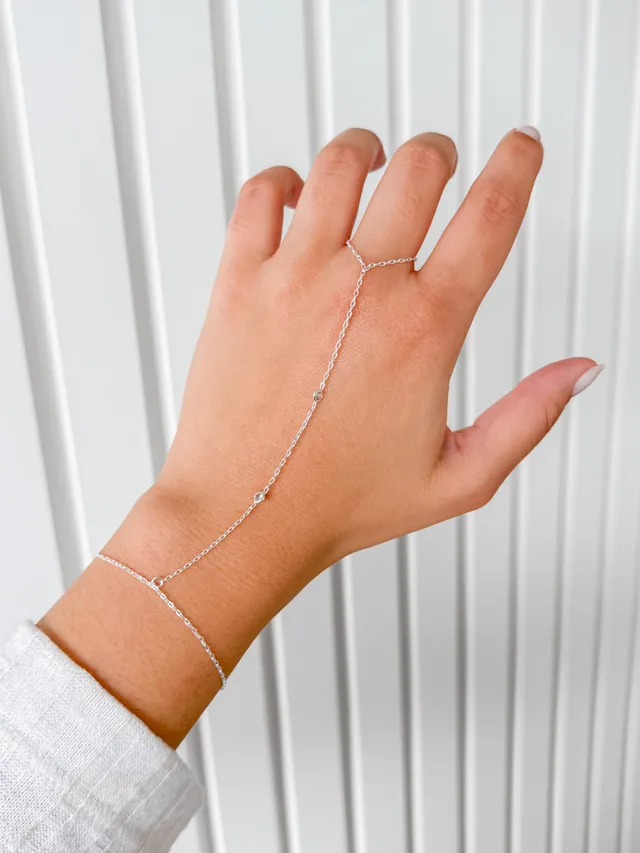 Hand Chain Elos - Prata