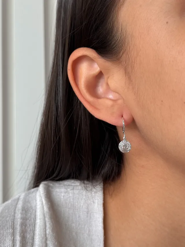 Argola Medalha São Bento - Prata