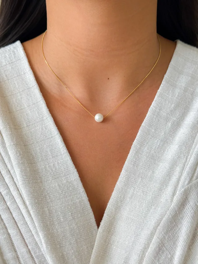 Colar Pérola - Dourado