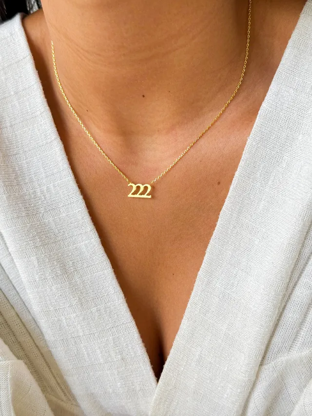 Colar Número 222 - Dourado