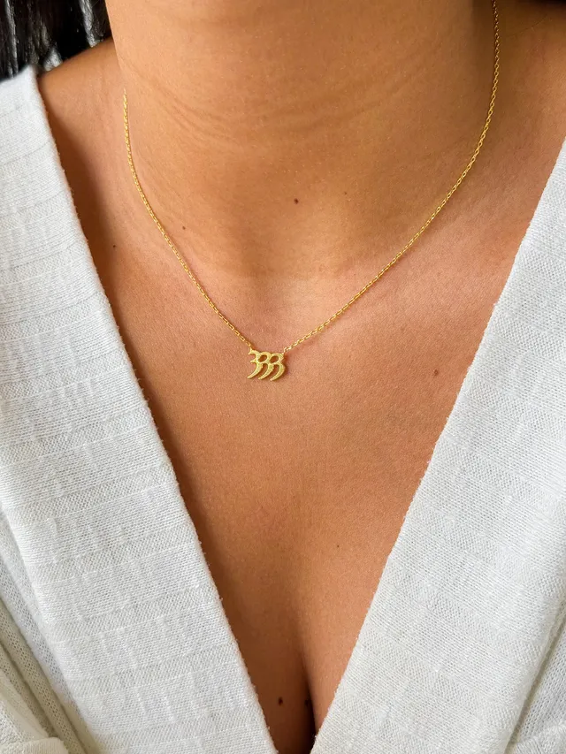 Colar Número 333 - Dourado