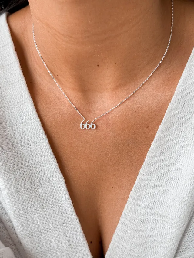 Colar Número 666 - Prata