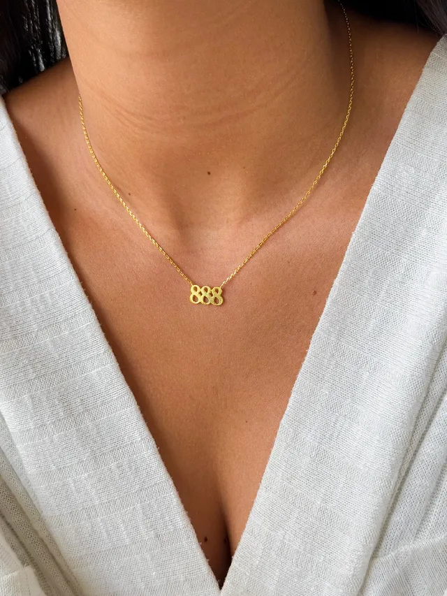 Colar Número 888 - Dourado