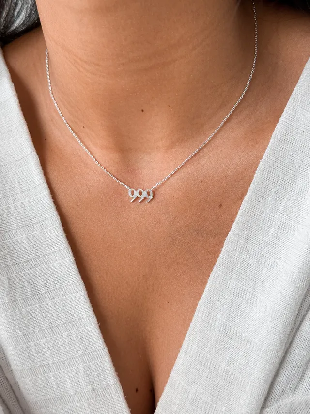 Colar Número 999 - Prata