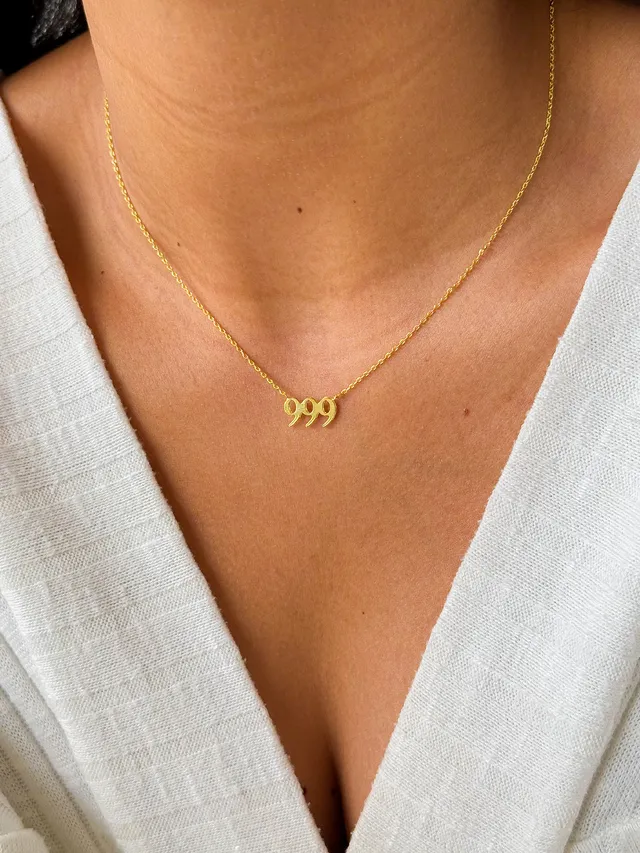 Colar Número 999 - Dourado