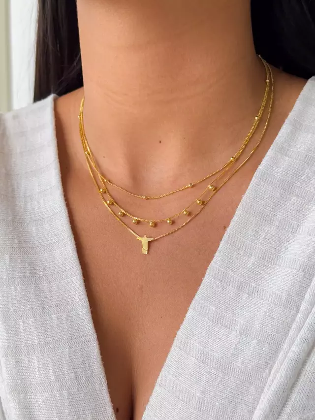 Kit Cristo - Dourado