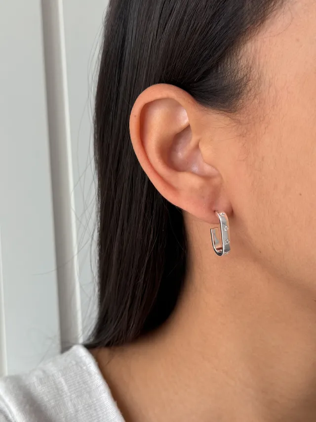 Argola Gipsy Cristal - Prata