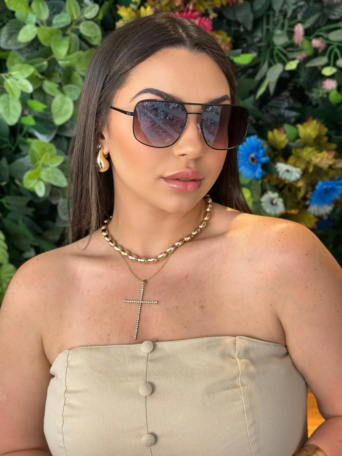 Óculos Estilo Aviador All Black