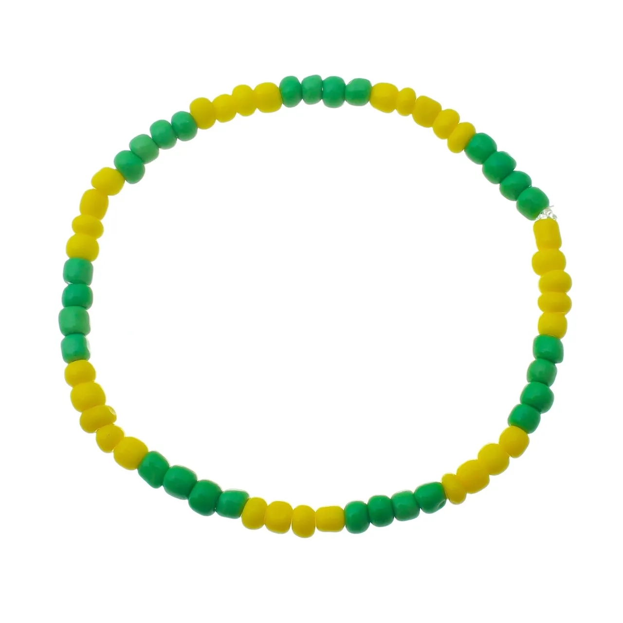 Pulseira Miçanga Amarelo com Verde
