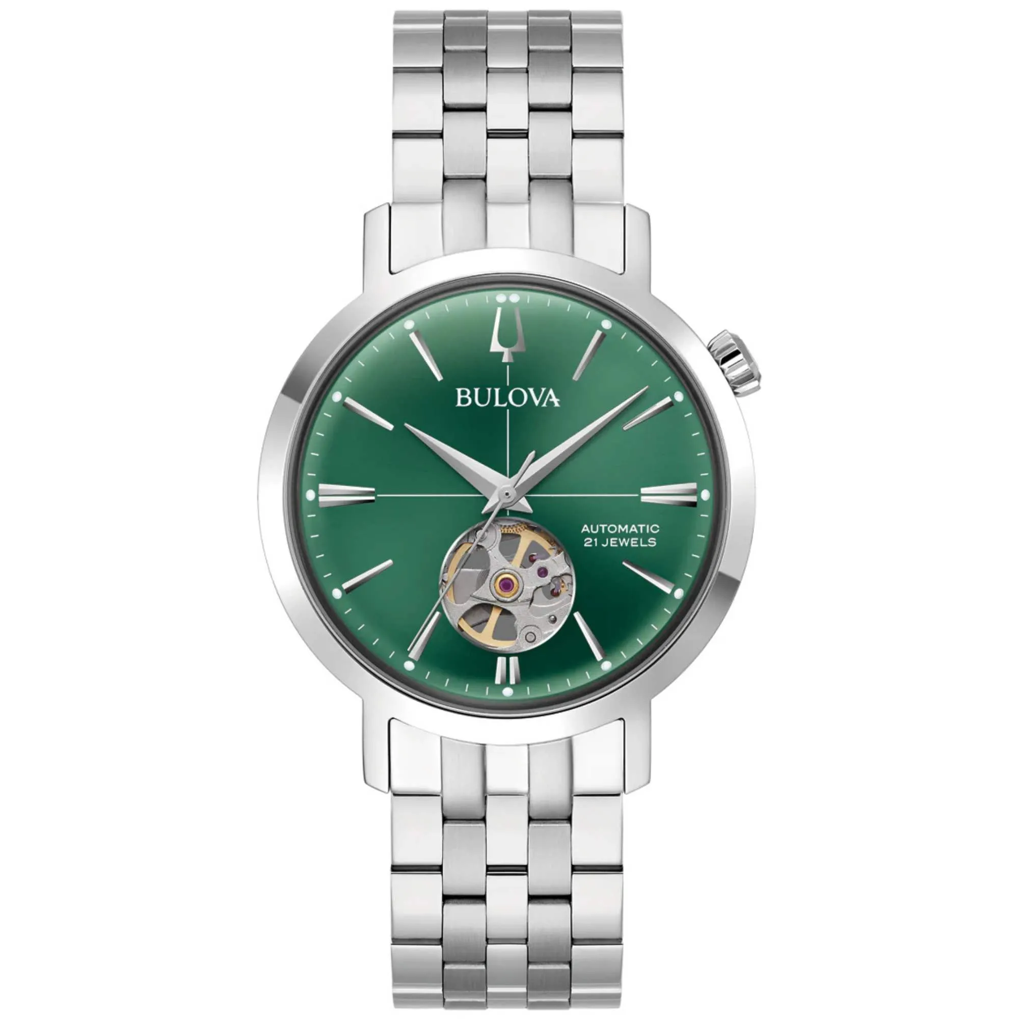 Relógio Bulova Aerojet Automático Verde 96A319