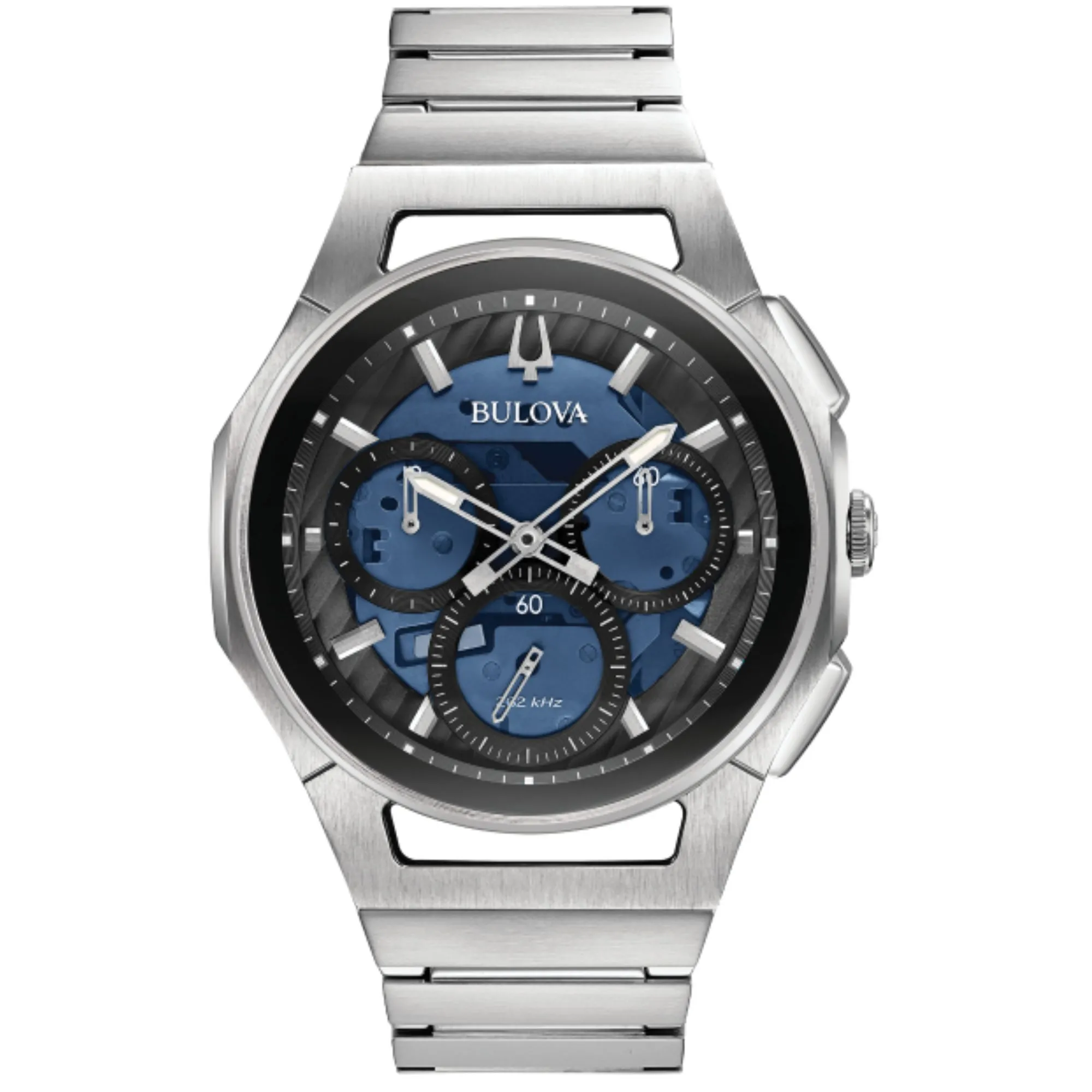 Relógio Bulova Curv Quartz Mostrador Azul 96A205