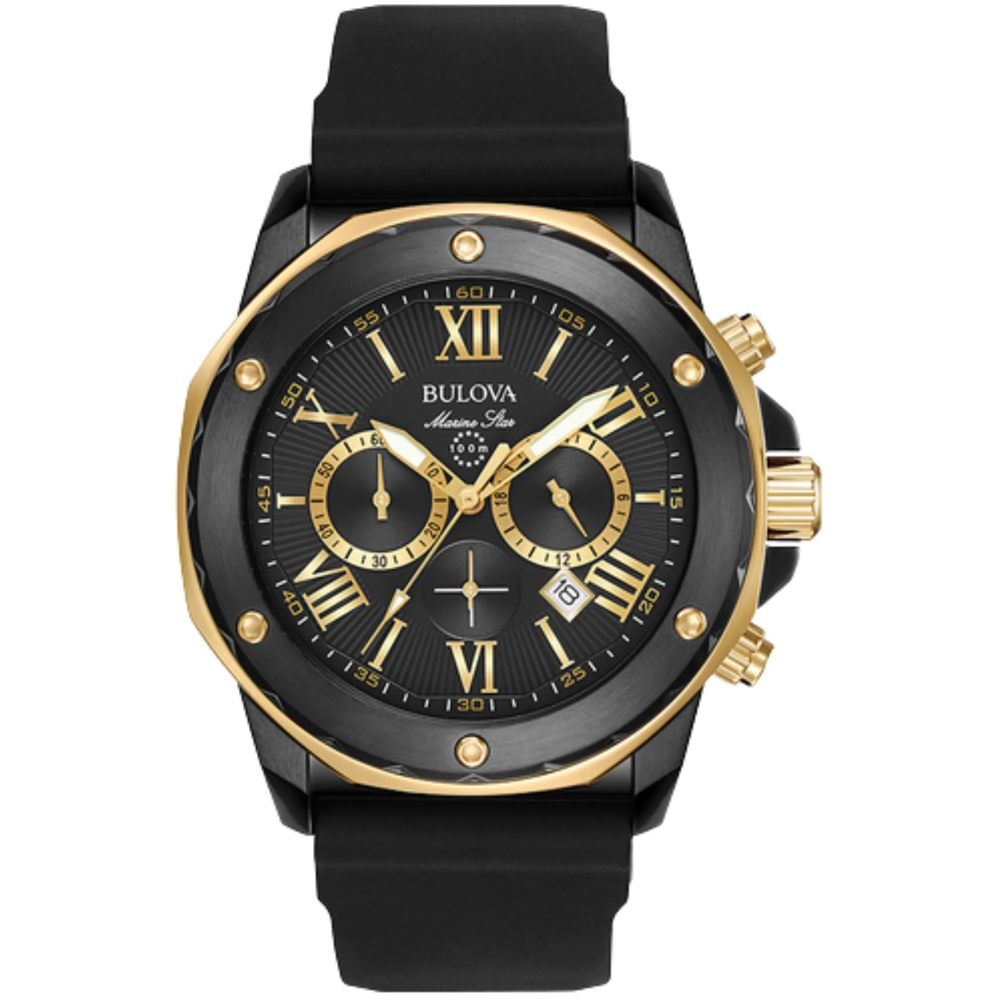Relógio Bulova Marine Star Preto com Dourado 98B278