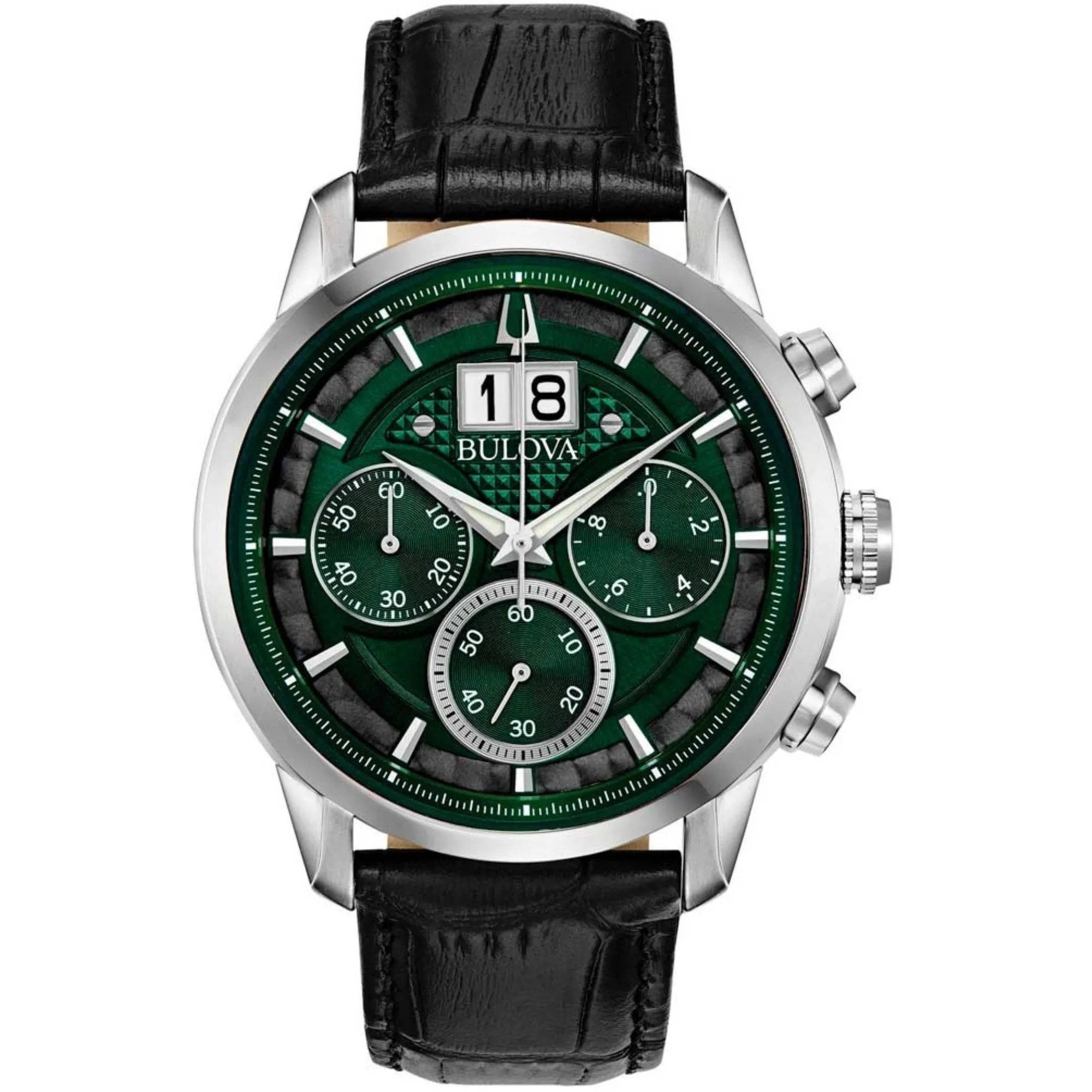 Relógio Bulova Sutton Big Date Verde 96B310