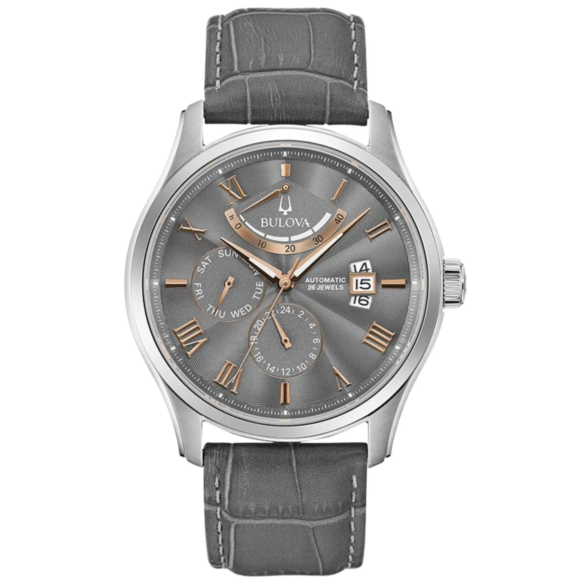 Relógio Bulova Wilton Automático Cinza 96C143
