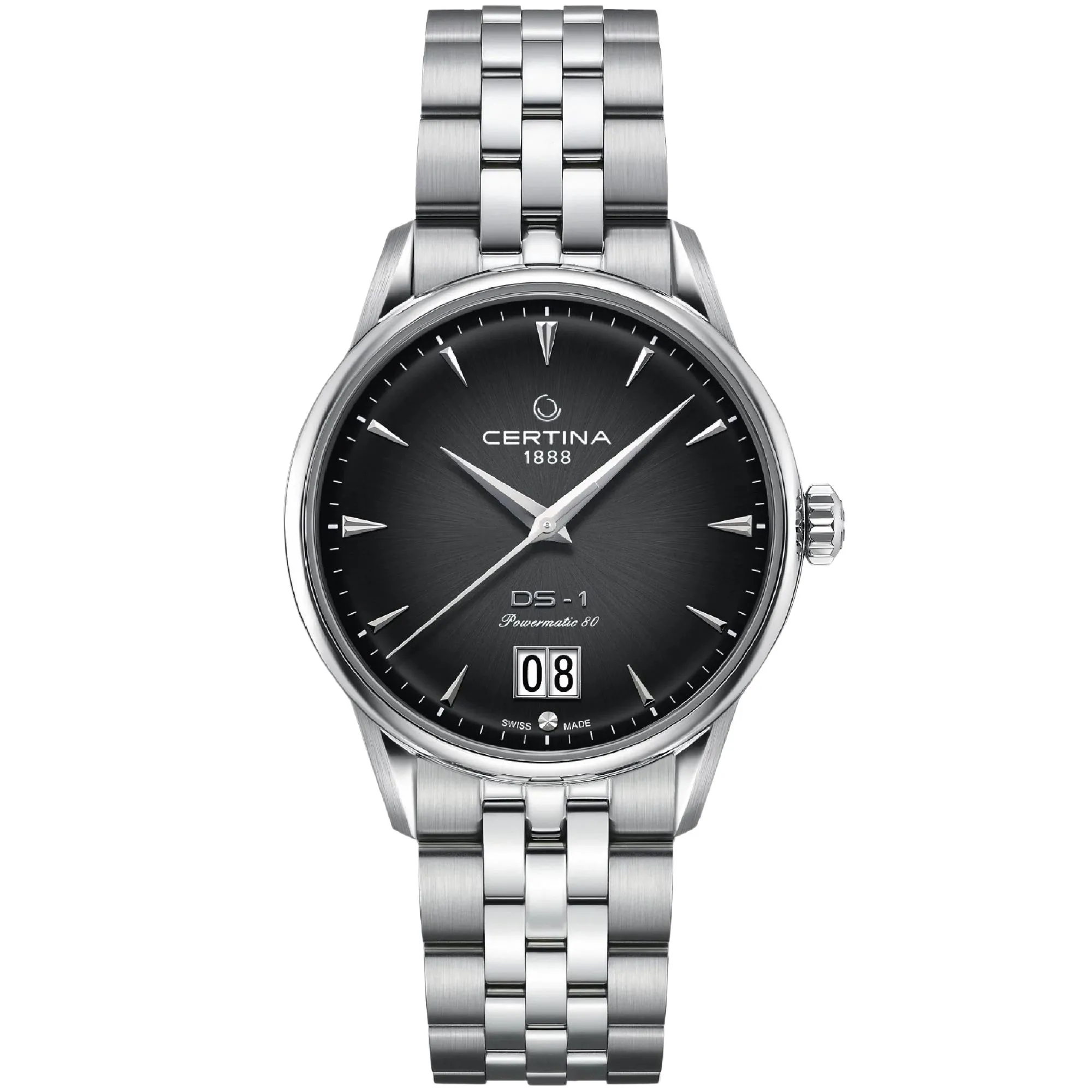 Relógio Certina DS-1 Big Date Powermatic 80 Preto C029.426.11.051.00