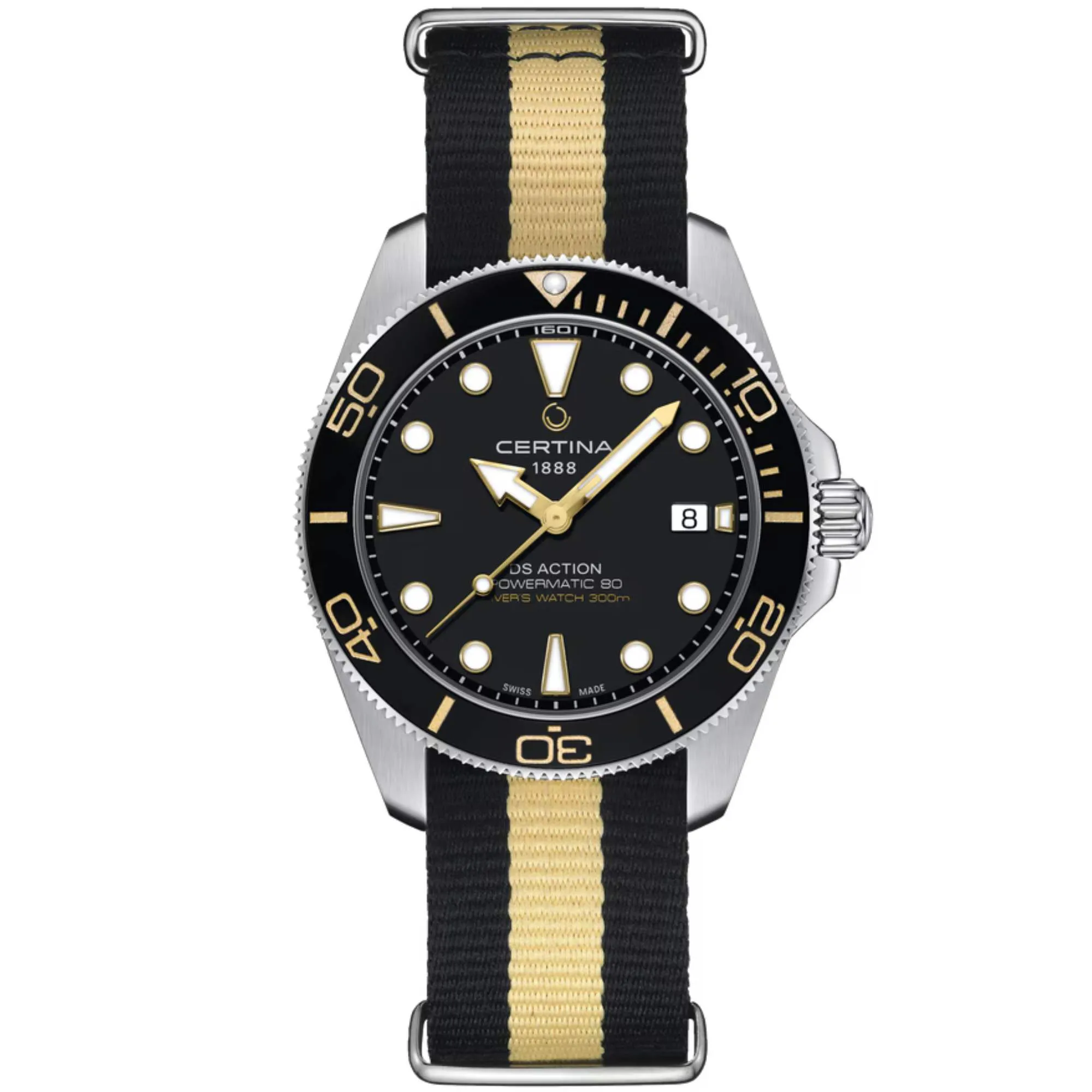 Relógio Certina DS Action Diver Automatico Preto C048.407.18.051.01