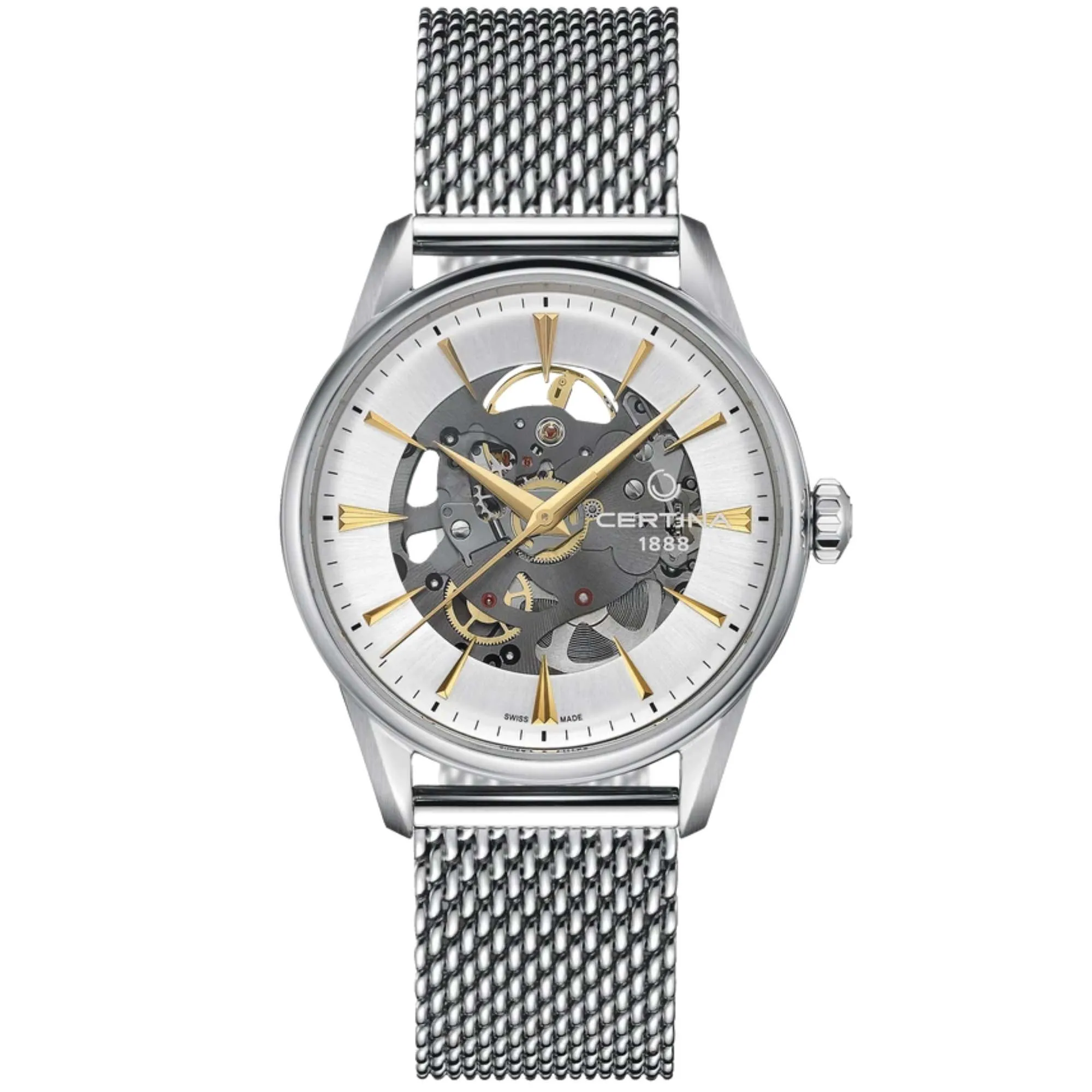 Relógio Certina Ds Powermatic 80 Skeleton Prata C029.907.11.031.00