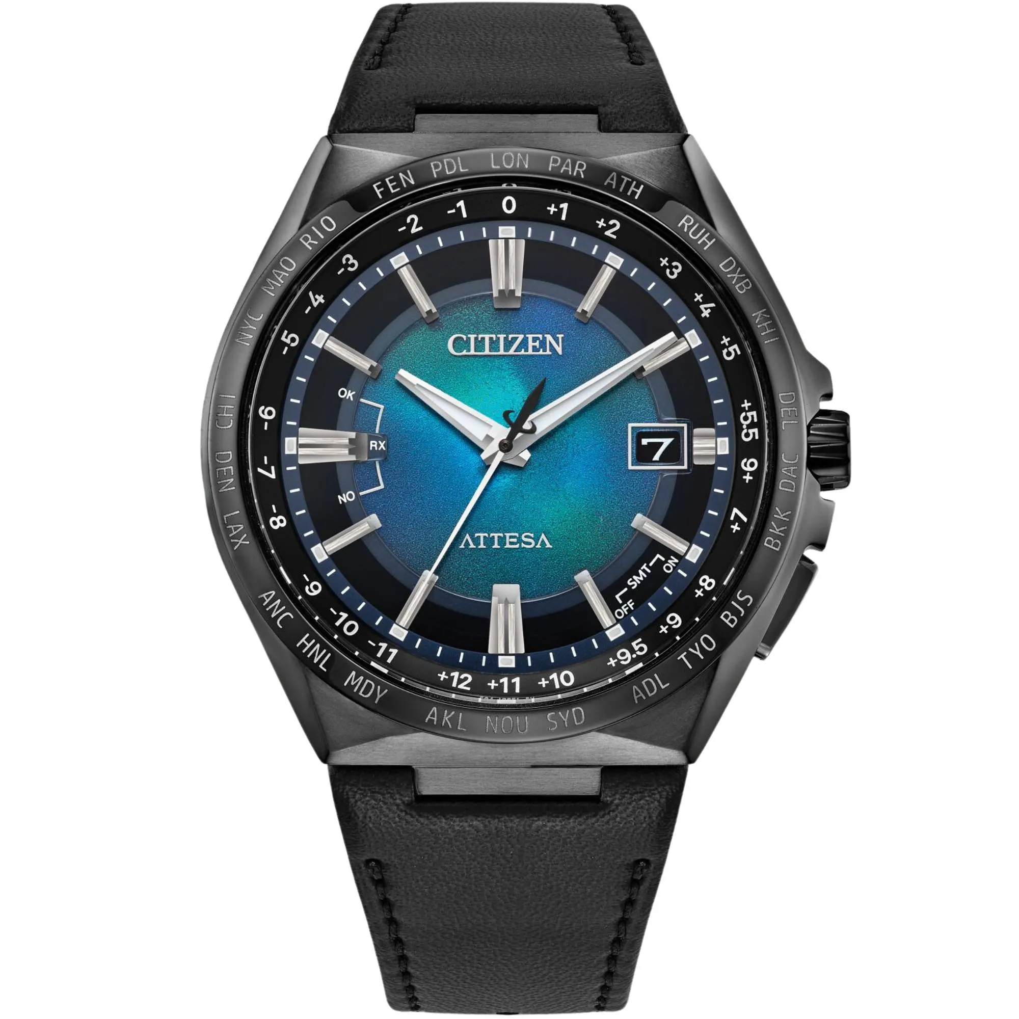 Relógio Citizen Attesa Eco-Drive Super Titânio Unite Azul CB0215-18L