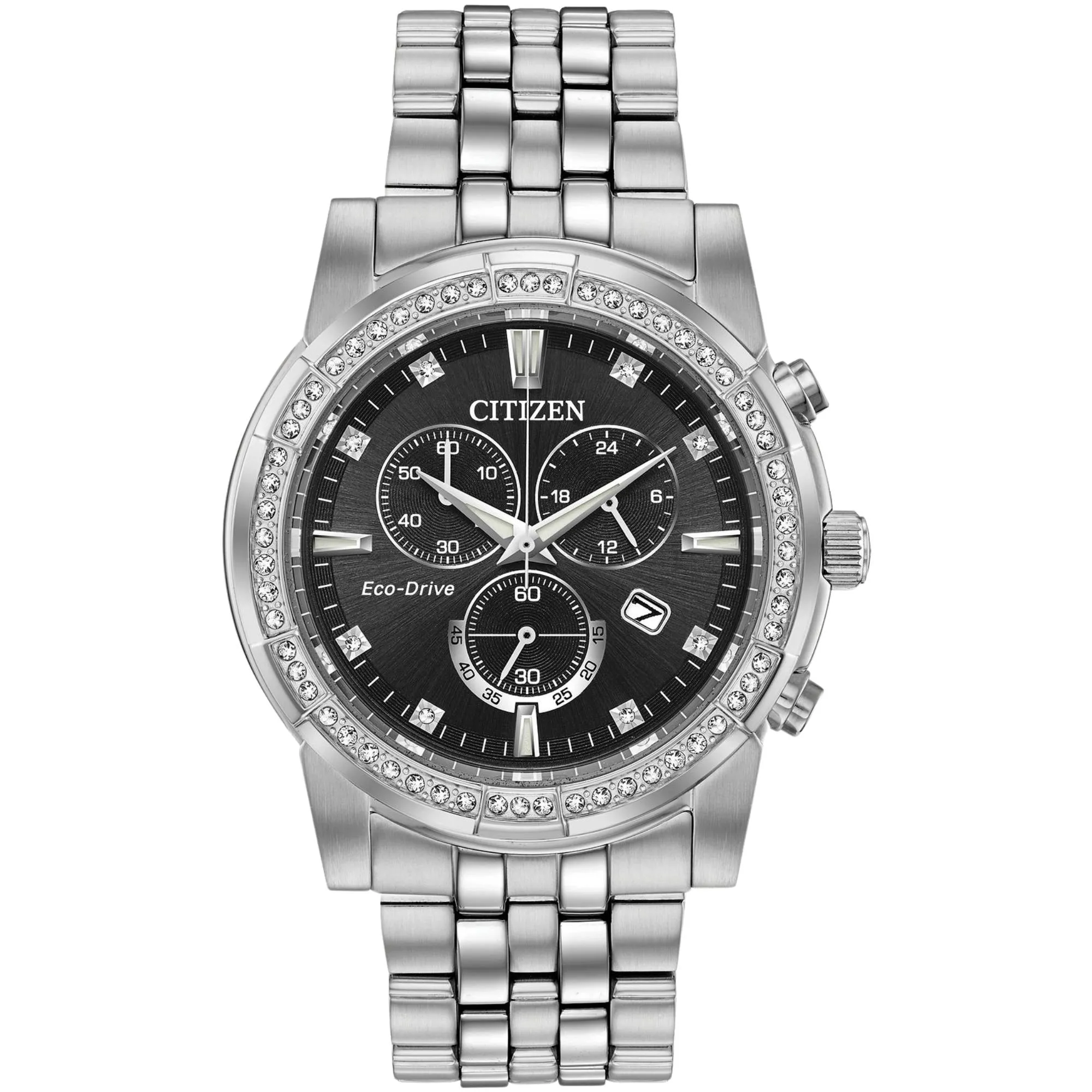 Relógio Citizen Eco-Drive Corso Crystal Prata AT2450-58E