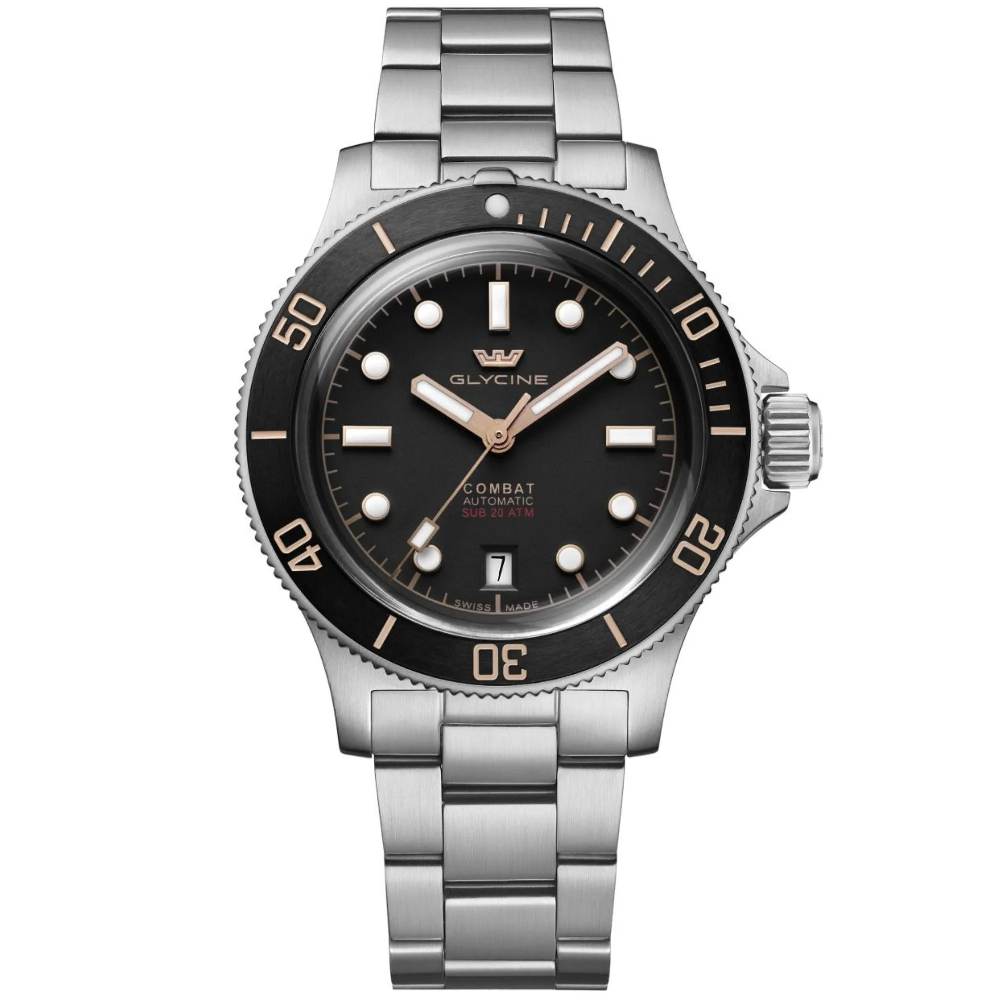 Relógio Glycine Combat Sub Automático Preto GL0521