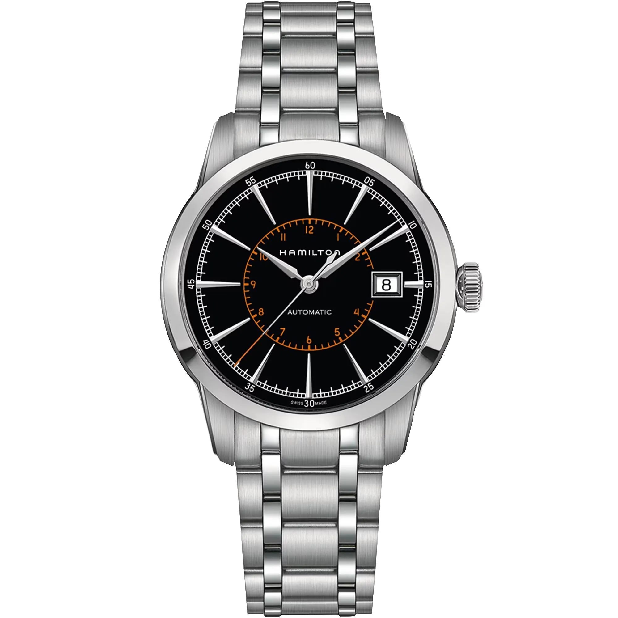 Relógio Hamilton American Classic Ferroviário Automático Preto H40555131