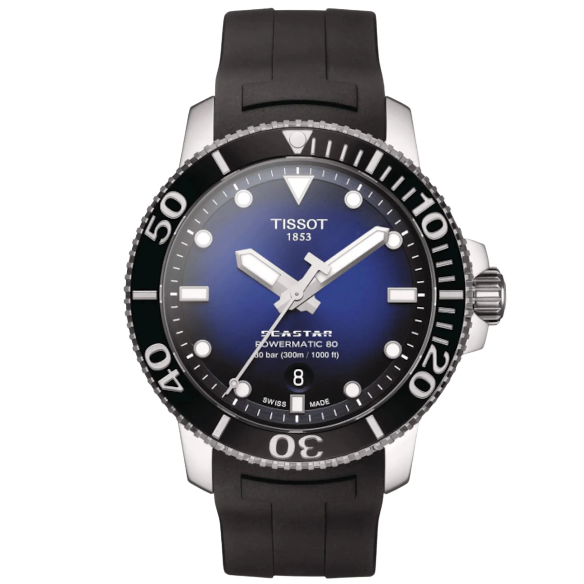 Relógio Tissot Seastar 1000 Powermatic 80 Mostrador Azul T120.407.17.041.00