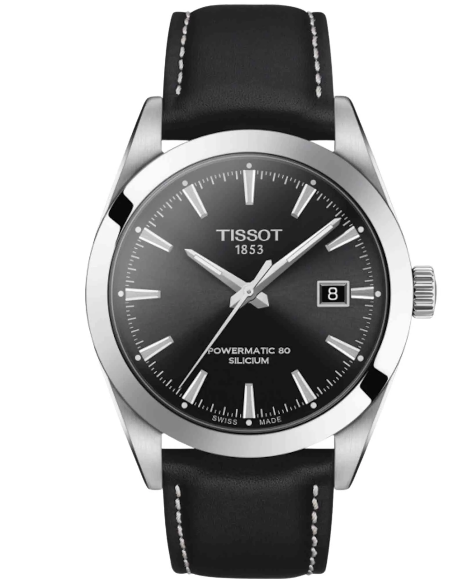 Relógio Tissot Gentleman Powermatic 80 Silicium Preto T127.407.16.051.00