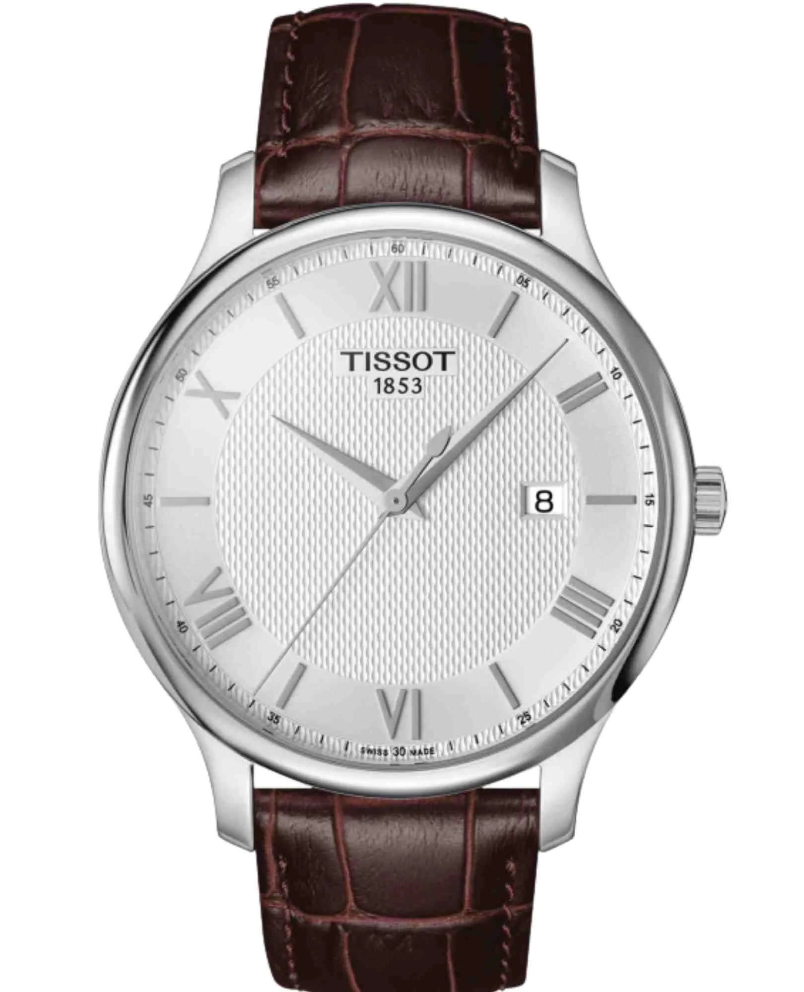 Relógio Tissot Tradition Pulseira de Couro T063.610.16.038.00 42mm