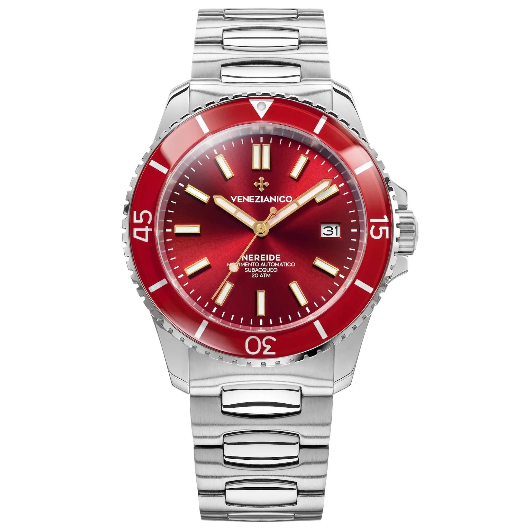 Relógio Venezianico Nereide Subacqueo Automático Vermelho 3321503C