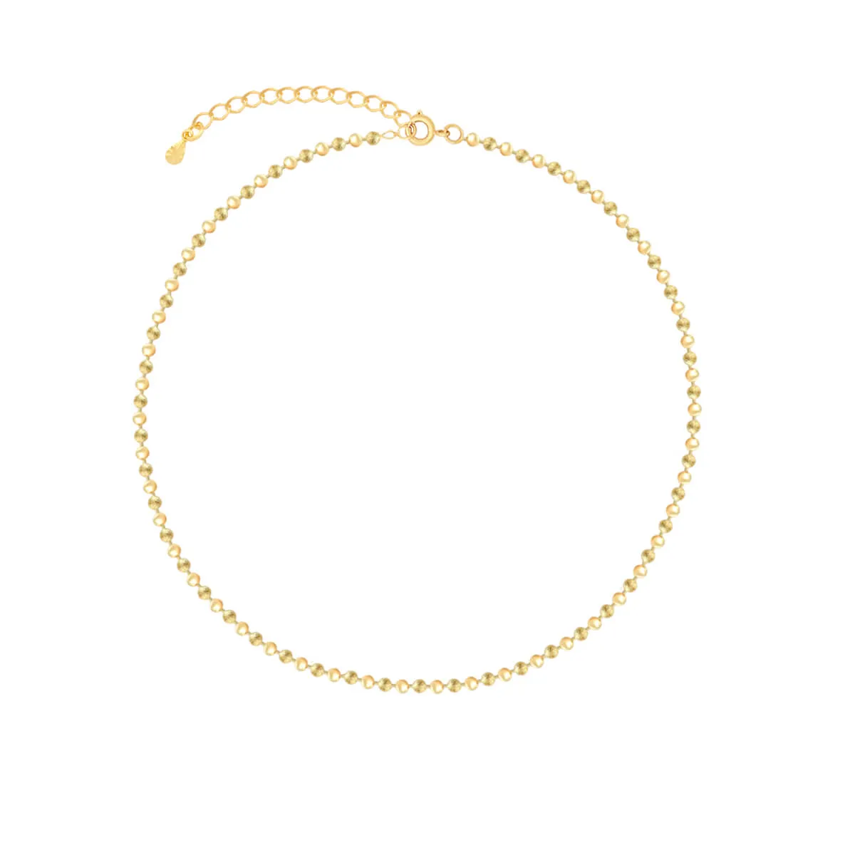 Tornozeleira Folheada a Ouro 18k Bolinhas Lisas e Jateadas