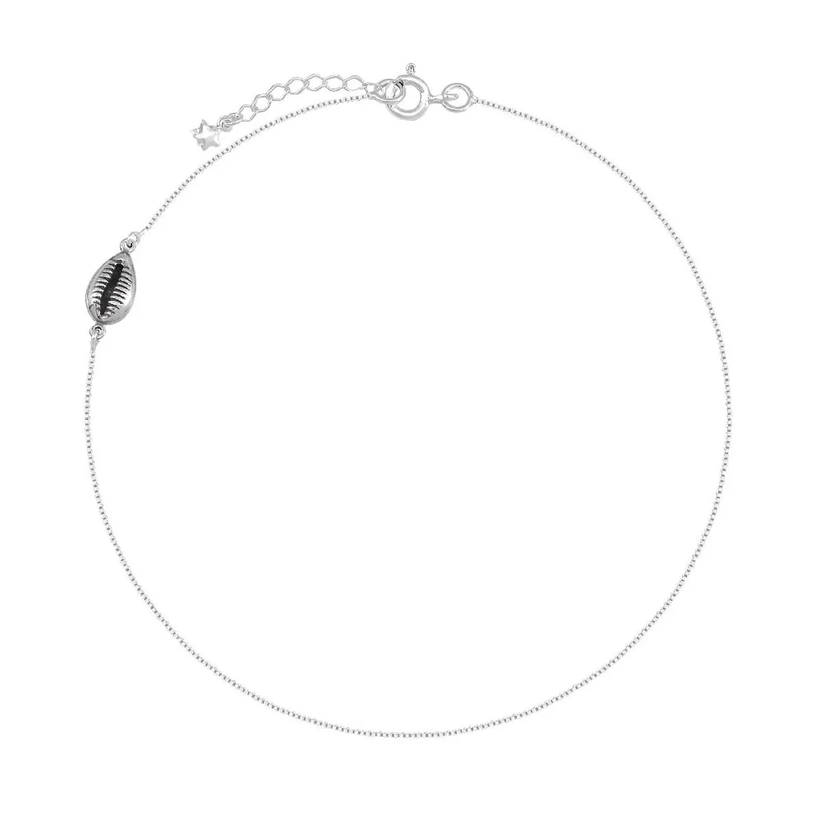 Tornozeleira Prata 925 Búzio