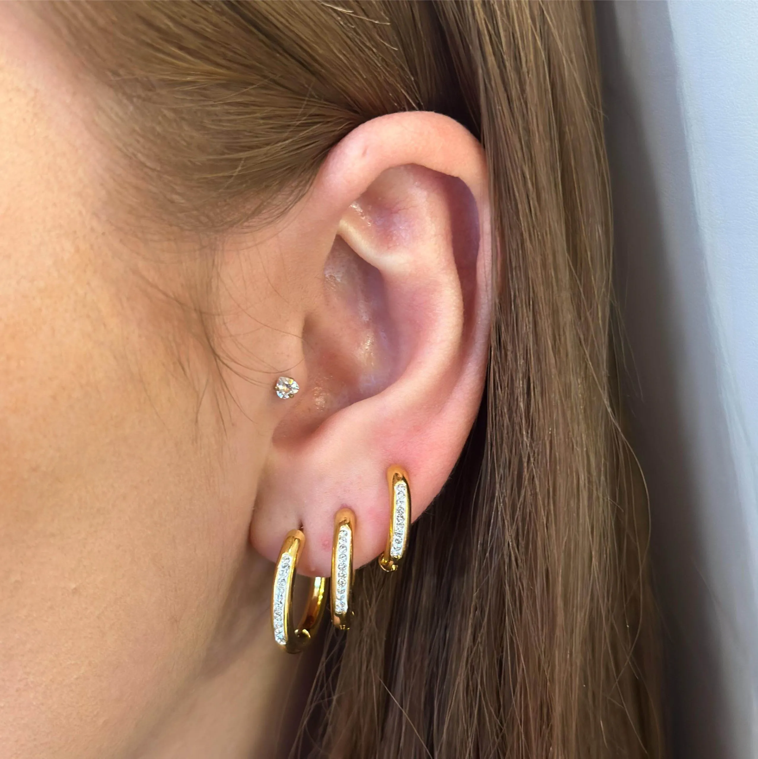 Trio de Argolas Aço Inoxidável