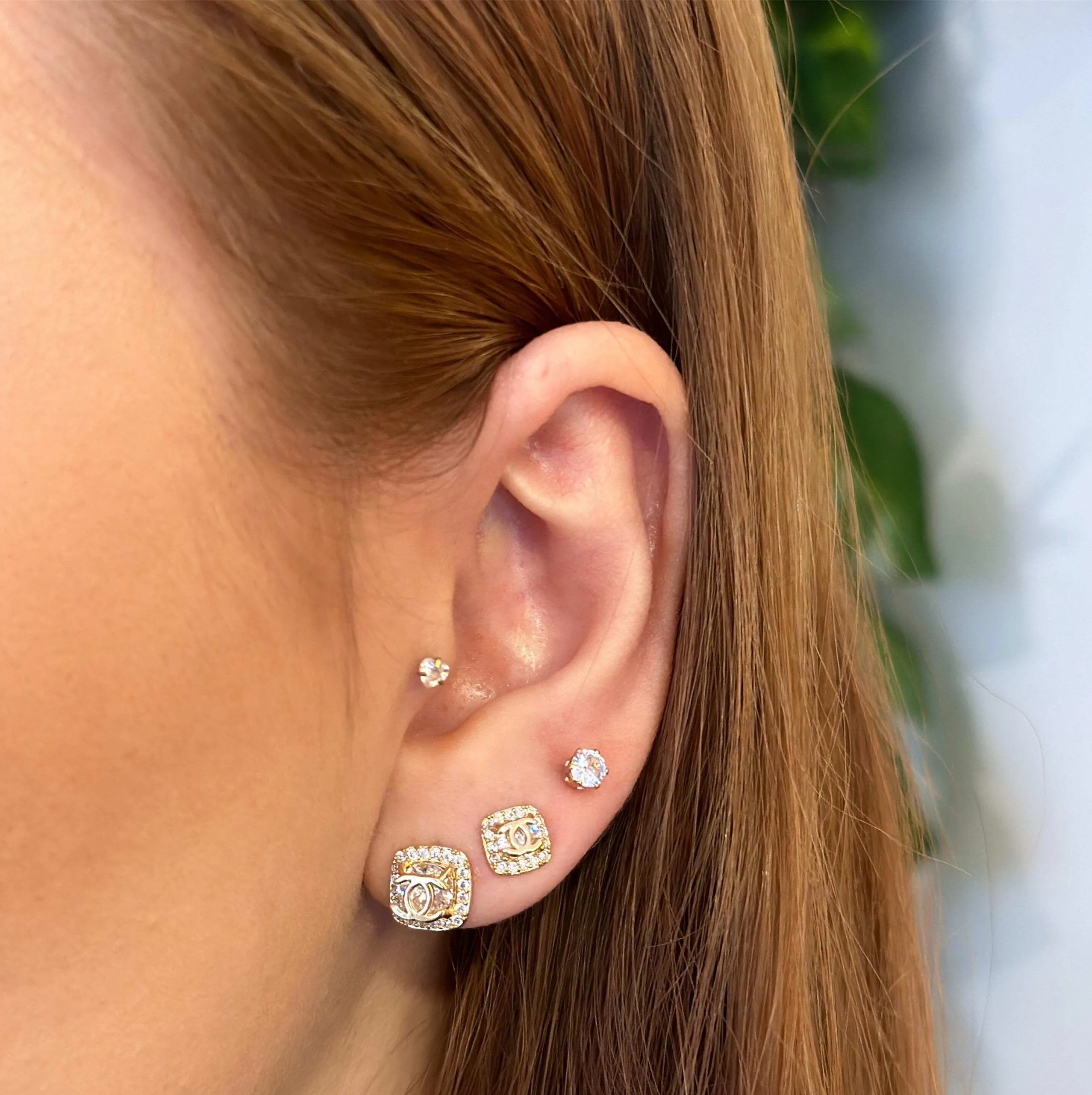 Trio Folheado a Ouro 18K Inspiração Alta Joalheria