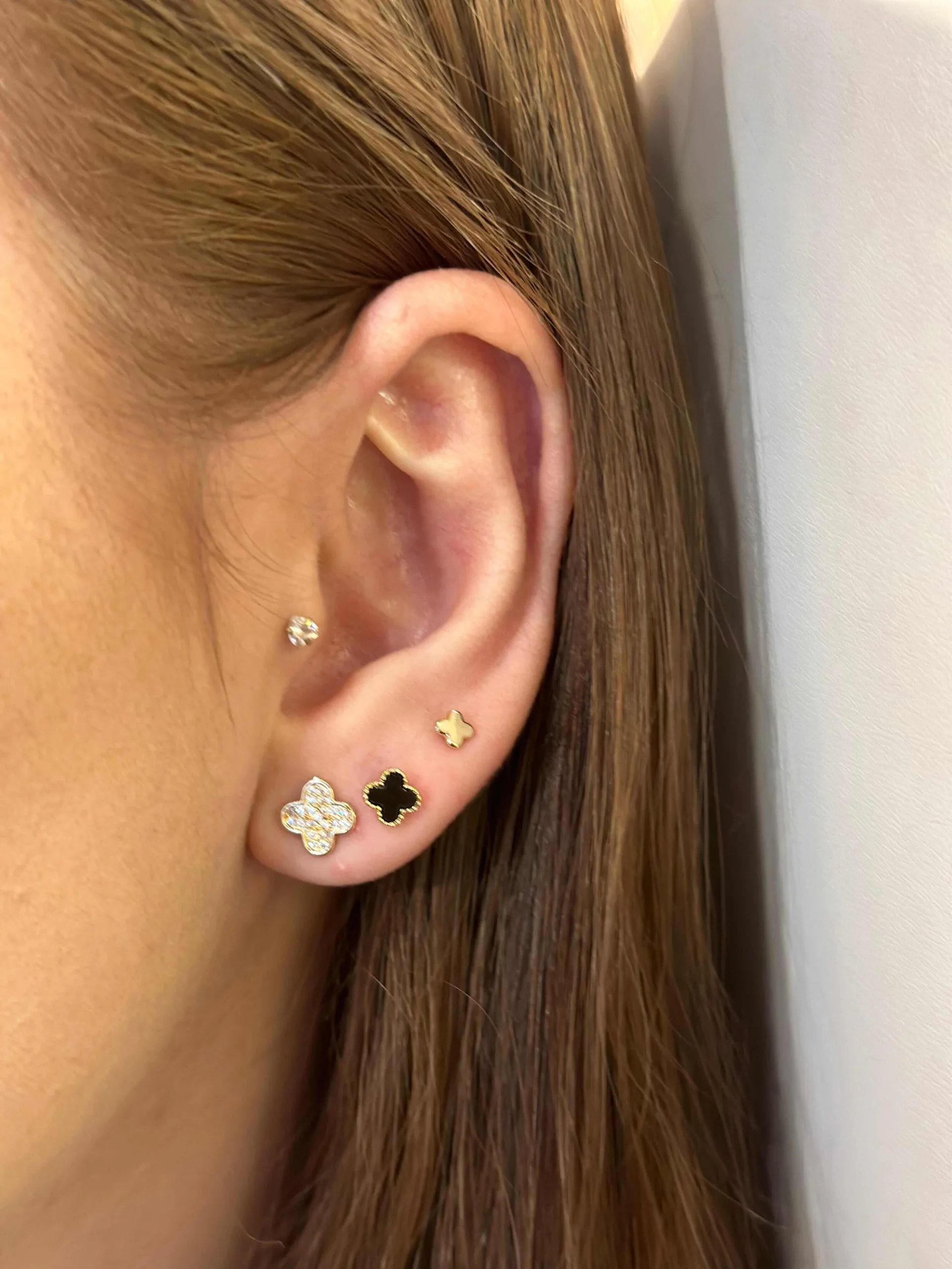 Trio Folheado a Ouro 18K Preto