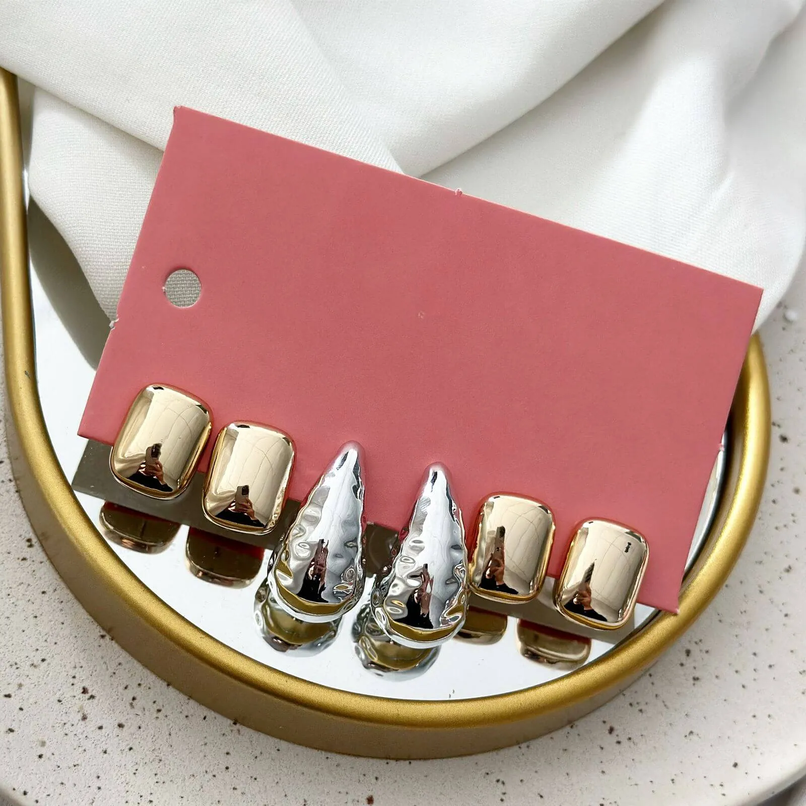 Trio Folheado Mix de Banho Gota e Quadrado Lisos